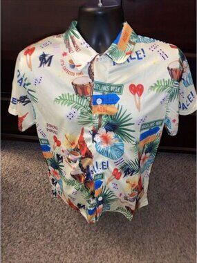 Birthday Tropical Button Up Shirt Giveaway Size‎ Youth XL